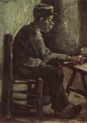 Vincent Van Gogh Peasant Sitting at a Table (nn04) oil painting reproduction